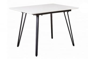 Стол Диего 860*860 белый со скосом