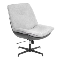 Кресло лаунж Cosmo велюр/букле (HYP)/экокожа, светло-серый/графит
