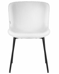 Стул обеденный DOBRIN MILO (черные ножки, белый букле (UF992-01))