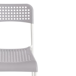 Металлический стул ADDE (mod. C-049) металл/пластик, 39 х 49 х 78 см, Grey (серый) /White (белый)