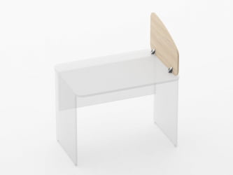 Офисная перегородка Glassy 5.12.06 Дуб молочный