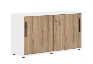 Шкаф с дверьми-купе EDIS ELC 1343 Дуб Денвер светлый Черный Белый