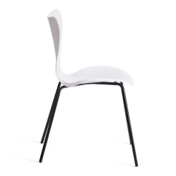 Стул Jacobsen (mod DC 102-1) пластик/металл, 45 х 54.5 х 80 см, White (белый) / Black (черный)