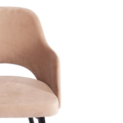 Кресло VALKYRIA 2 (mod. 718) ткань/металл, 55х55х80 см, высота до сиденья 48 см, бежевый barkhat 5/черный