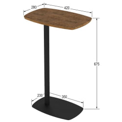 Придиванный столик Дей Дуб американский / Черный