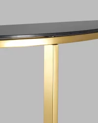 Консоль АЛЬБА 115x30 Золото (стекло черное)