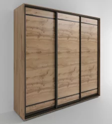 Шкаф-купе 3-х дверный Акцент-Лайт Д3 1800х600 Дуб крафт золотой