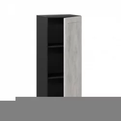 Шкаф кухонный 400 высокий Джамис ЛД 296.420.000.067 Черный Белый камень