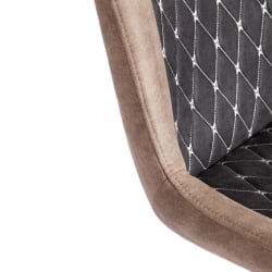 Стул KELT ( mod. 8799 ) металл,ткань наппа, 50 х 60 х 84 х 49,5 см, черный/коричневый