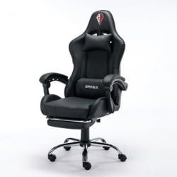 Геймерское кресло BRABIX Dexter GM-135 подножка Черное