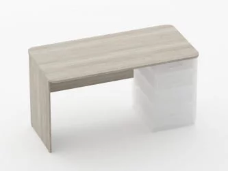 Стол прямой под встроенную тумбу Glassy 1.101.14Пр Дуб сантана светлый