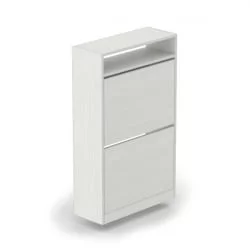 Тумба в прихожую 2-х уровневая Выбеленное дерево