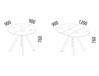 Круглый стол из стекла Орфей 51 (01) Мрамор белый-Серый