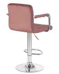 Стул барный DOBRIN KRUGER ARM Пудрово-розовый велюр MJ9-32