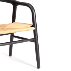 Стул VALI дерево вяз, черный, 50х46х77 см