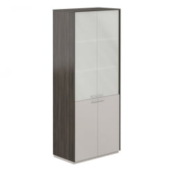 Шкаф высокий Atlas NZ-0351.BT.GS Бренсон Трюфель Серый камень