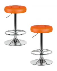 Табурет барный DOBRIN BRUNO (оранжевый) 2 шт
