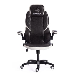 Кресло BAZUKA кож/зам, серый/белый , 2TONE/2TONE перф/36-01