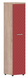 Шкаф колонка с глухой дверью и топом Torr LUX TLHC 42.1 Дуб Каньон Красный