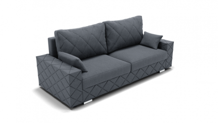 Диван Мартин-1 (ЗР) Цвет фасада: Серый; Тип: Прямой; Материал фасада: Металл/Велюр