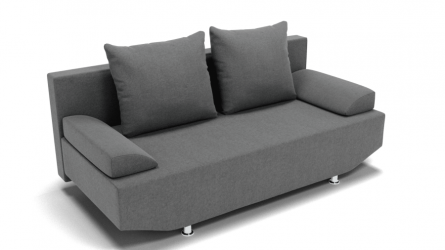 Серый диван Сити (ЗР) Цвет фасада: Светло серый; Тип: Прямой; Материал фасада: Металл/Велюр