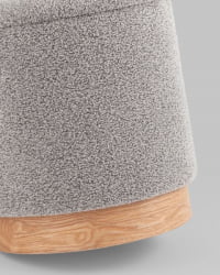 Пуф с ящиком Холли S букле серый