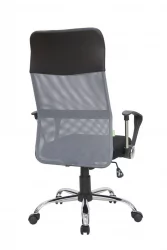 Кресло оператора Riva 8074 подголовник-экокожа Черный-серый