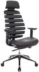 Эргономичное кресло Ergo Black кожа Черный