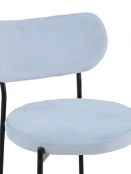 Стул полубарный Барбара (Б) велюр Серо-голубой