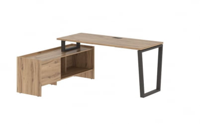 Стол с тумбой EDIS EVCT 17614 Дуб Денвер светлый Мокко