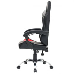 Кресло компьютерное CROMEX (КРОМЕКС) Quantum GM-155 RGB экокожа черное/красное/серое