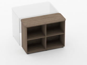 Тумба приставная к столу Glassy 3.18.101 Дуб Верцаска