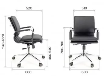 Кресло для персонала Nerey LB T Экокожа Черный