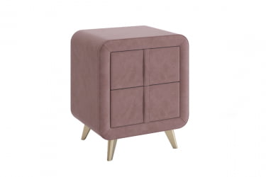 Тумба прикроватная Софи 2 TM-001.2 пудра (велюр)