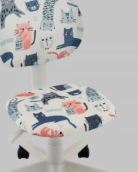 Кресло ЛОЛО Cats пластик белый