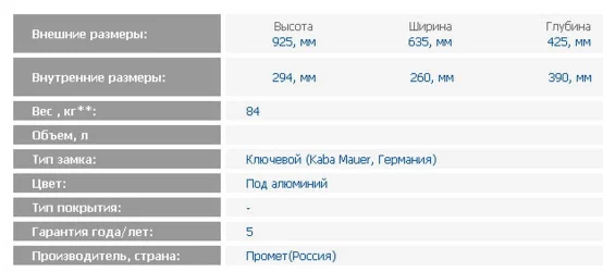 Депозитная ячейка DB-6 S.DGL