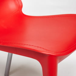 Стул GENIUS (mod 75) металл/пластик, 46x56x84cм, красный/ножки хром