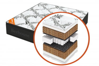 Матрас Мега кокос 30 ТФК Граи Нигхт (Берхоусе) Размер: 1400х1900 мм / Mega TFK Gray Night (Berhouse)