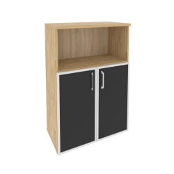 Шкаф средний широкий ONIX O.ST-2.2R black Тиквуд Светлый