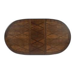 Раздвижной овальный стол Royal ( RY-T6EX ) дерево гевея/мдф, 150+44х106х75см, Tobacco