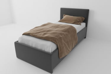 Кровать Эко Стандарт с ортопедическим основанием (Berhouse) Цвет фасада: Серый; Материал фасада: ЛДСП; Спальное место: 800х2000 мм 