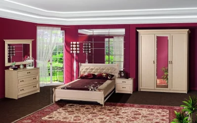 Комплект мебели для спальни Флоренция №3 Дуб Гарвард бежевы