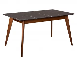 Стол раскладной Лунд 140-180 ОРЕХ-Мрамор Графит