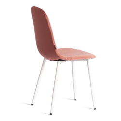 Стул BREEZE (mod. JSC-58) Велюр/металл , 44 х 53 х 86 см, Coral (коралловый) HLR44 / белый