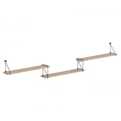 Полка навесная COFFEE SH3-ROD/BAR Дуб Сонома Светлый