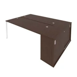 Рабочая станция с опорным шкафом-купе Metal System Б.РС-СШК-1.5 Венге/Белый