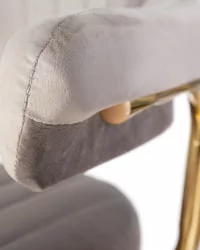 Стул барный DOBRIN CHARLY GOLD Серый велюр MJ9-75