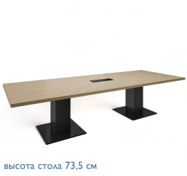 RENZ/TESLA Стол д/перегов L320 СВ.ЭВКАЛИПТ/ЧЕРНЫЙ 104 402 ECL_L BL