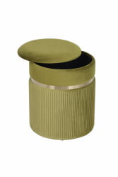 Пуф Миранда с ящиком велюр Оливковый