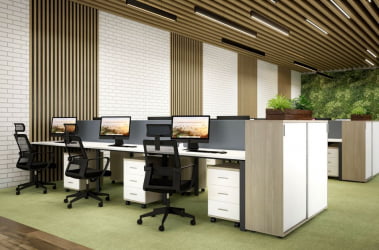 Мебель для офиса Sigma №4 Белый Дуб светлый